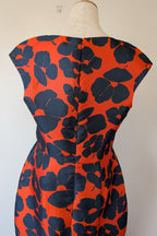 Lela Rose Floral Print Duchesse Satin Dress Size 16 BNWT RRP $2,535