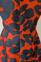 Lela Rose Floral Print Duchesse Satin Dress Size 16 BNWT RRP $2,535