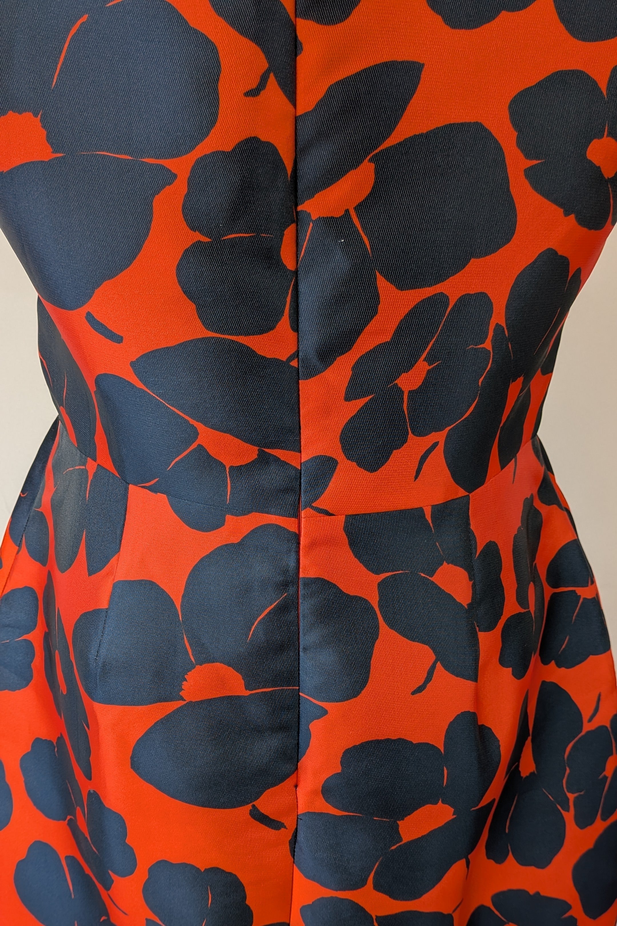 Lela Rose Floral Print Duchesse Satin Dress Size 16 BNWT RRP $2,535