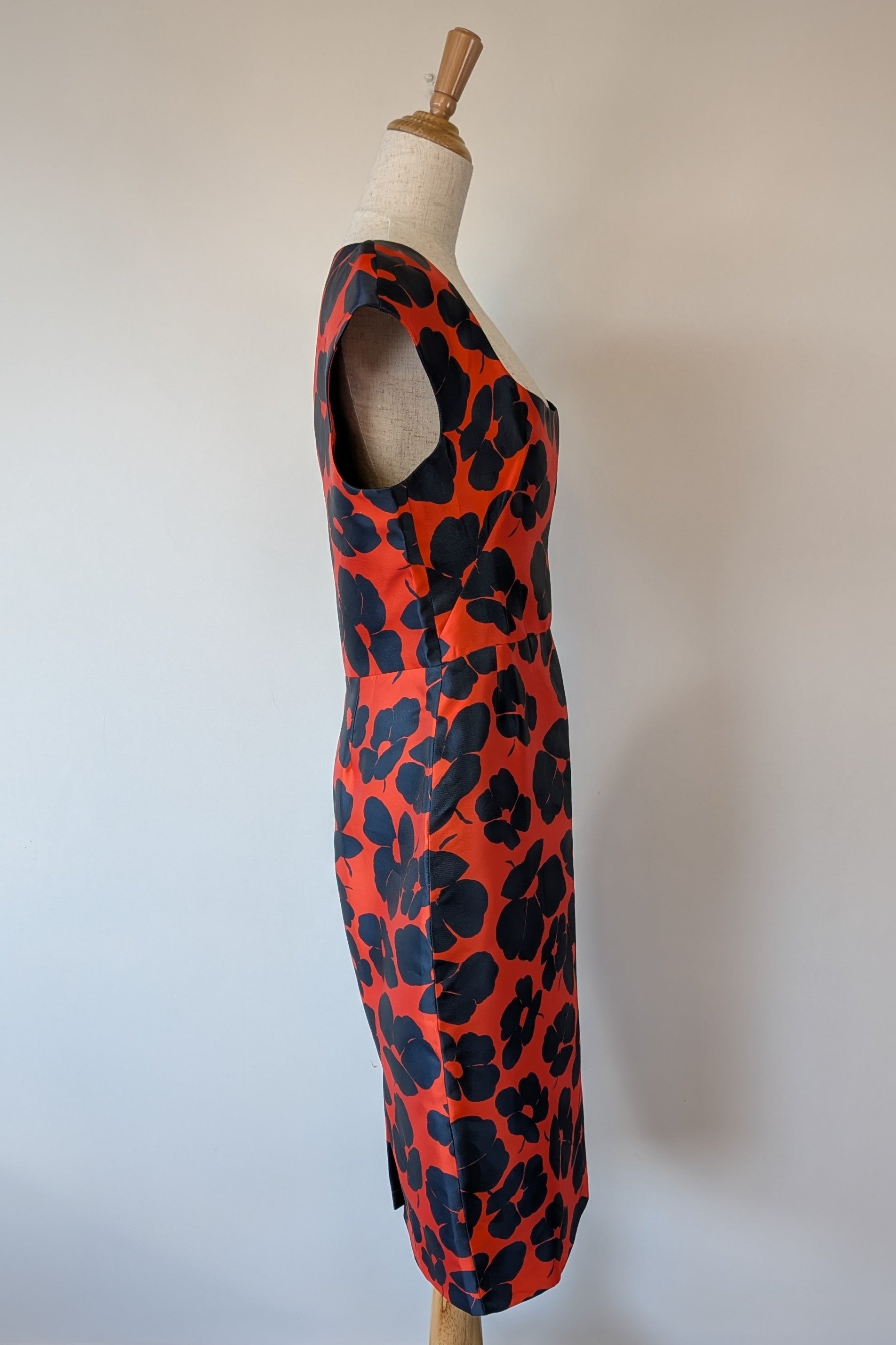 Lela Rose Floral Print Duchesse Satin Dress Size 16 BNWT RRP $2,535