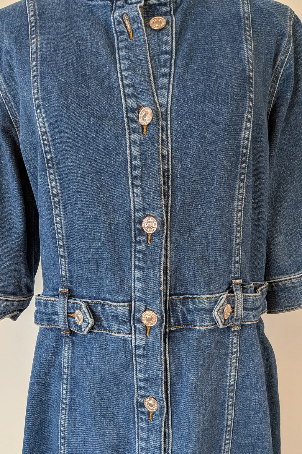 7 For All Mankind Cruise Marina Denim Mini Dress Size M