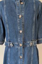 7 For All Mankind Cruise Marina Denim Mini Dress Size M