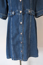 7 For All Mankind Cruise Marina Denim Mini Dress Size M