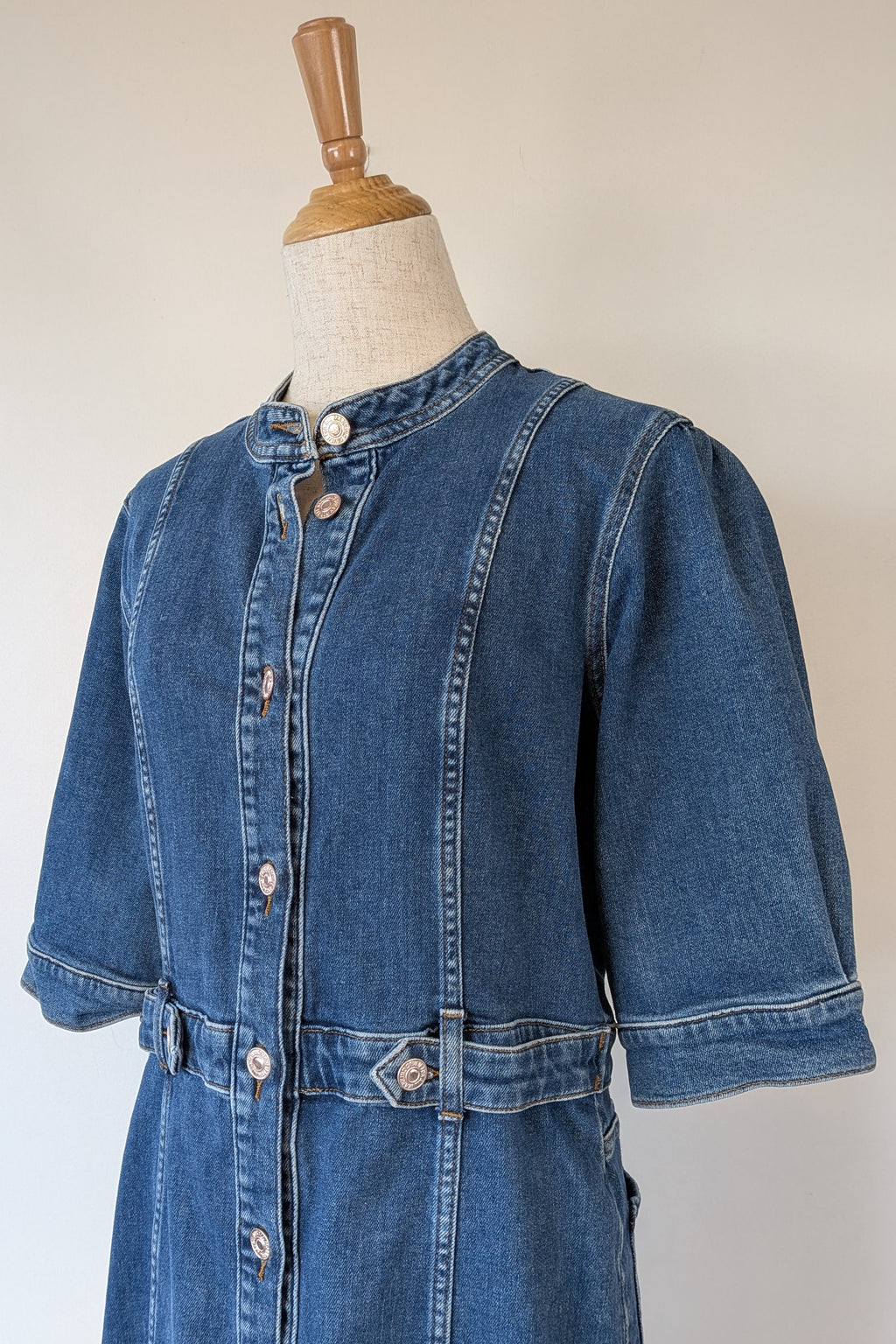 7 For All Mankind Cruise Marina Denim Mini Dress Size M