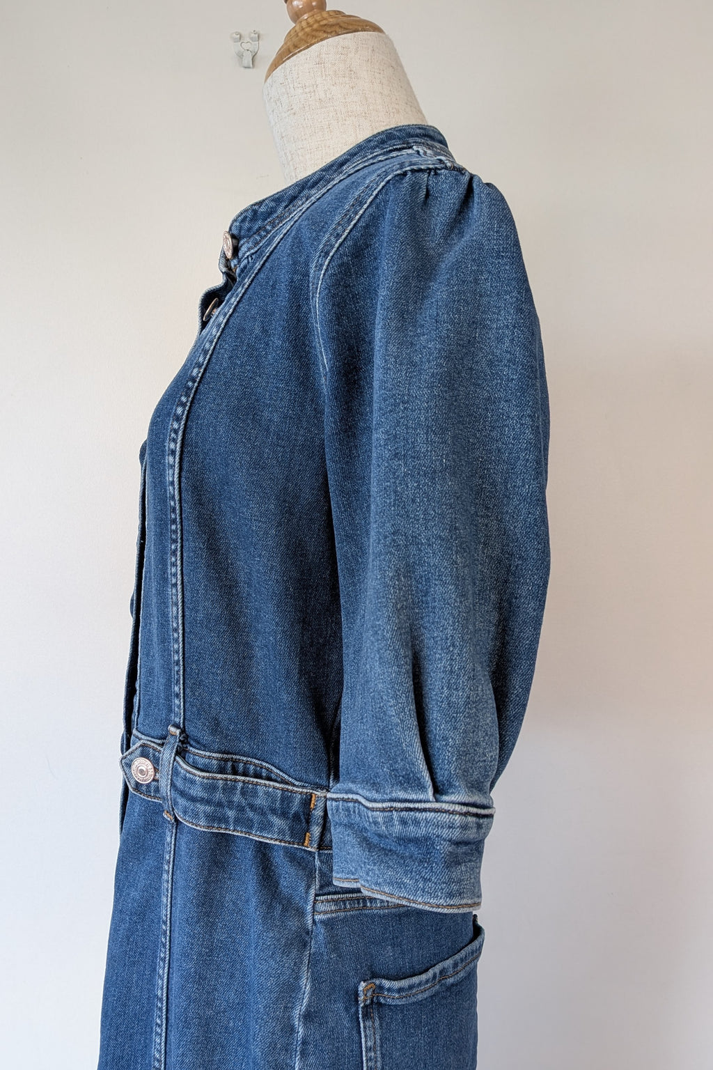 7 For All Mankind Cruise Marina Denim Mini Dress Size M