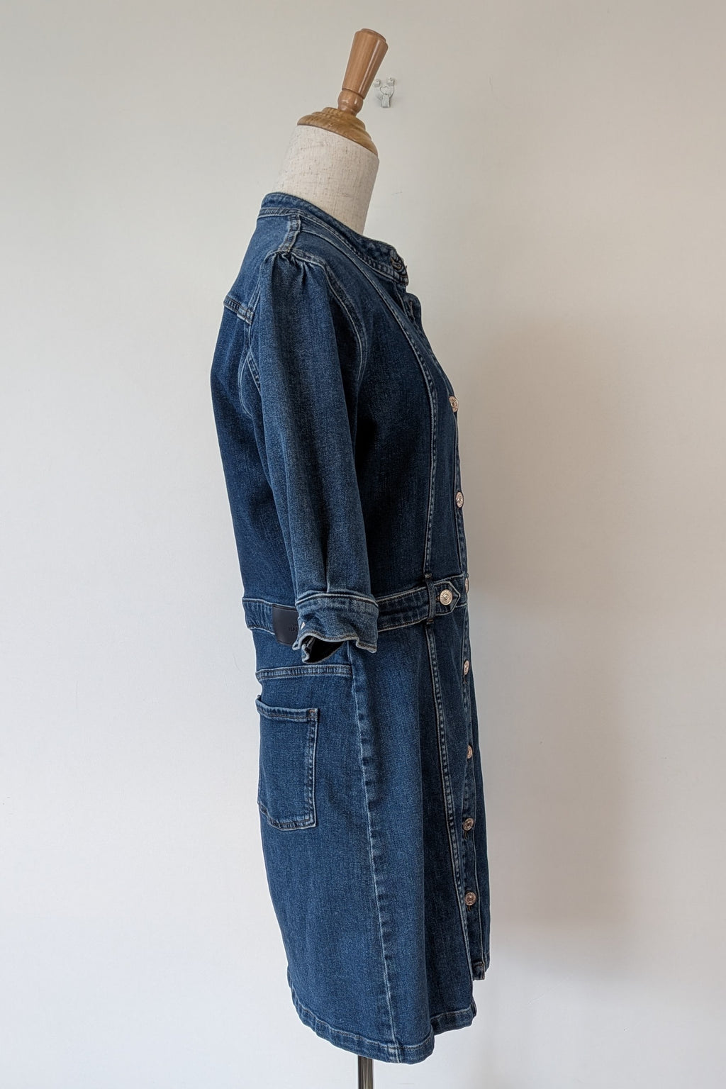7 For All Mankind Cruise Marina Denim Mini Dress Size M