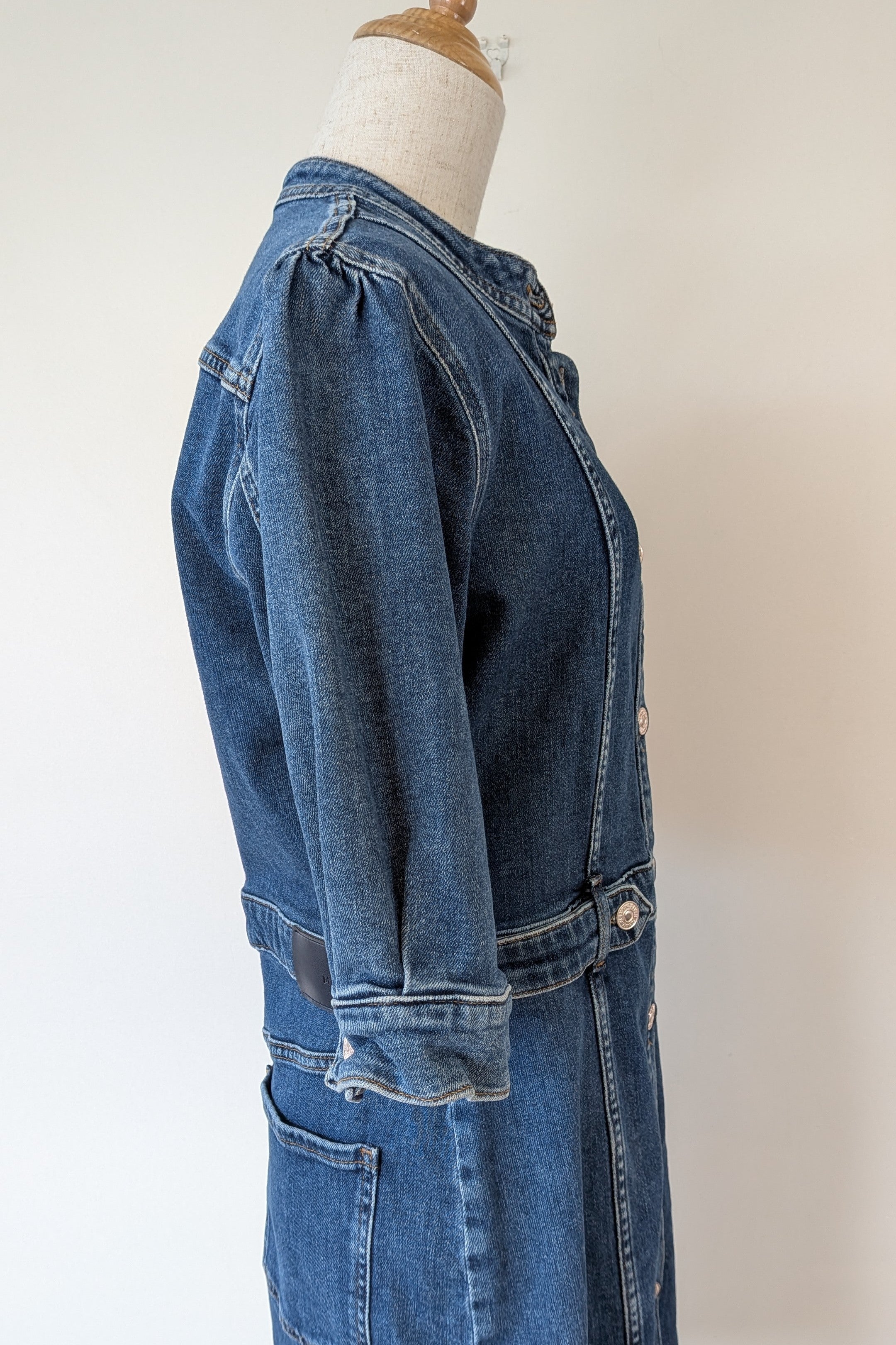 7 For All Mankind Cruise Marina Denim Mini Dress Size M
