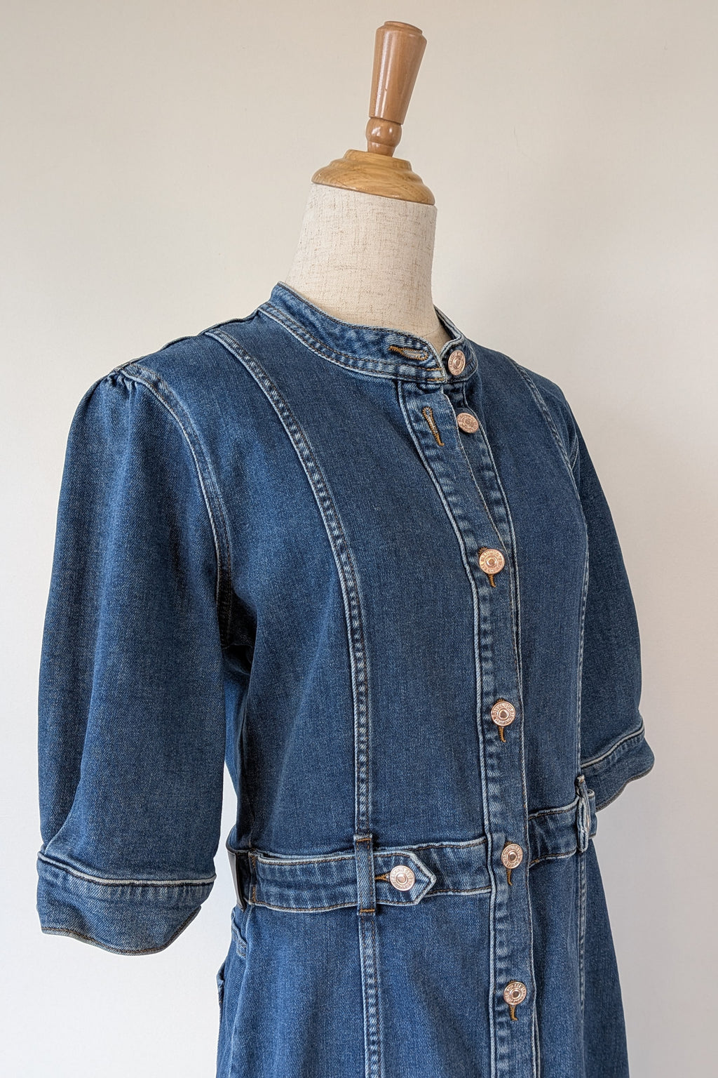 7 For All Mankind Cruise Marina Denim Mini Dress Size M
