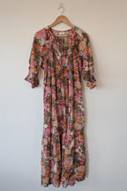 Fabrik Eden Floral Print Tiered Maxi Dress Size L