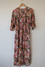 Fabrik Eden Floral Print Tiered Maxi Dress Size L