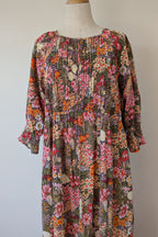 Fabrik Eden Floral Print Tiered Maxi Dress Size L