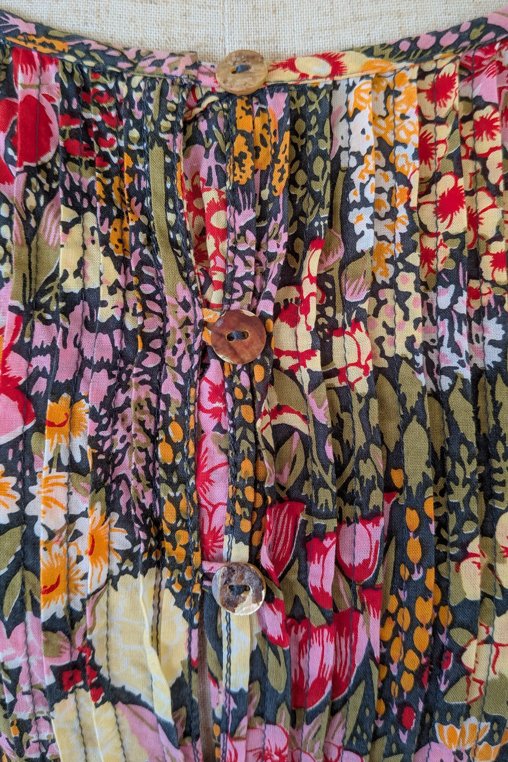Fabrik Eden Floral Print Tiered Maxi Dress Size L