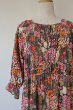 Fabrik Eden Floral Print Tiered Maxi Dress Size L
