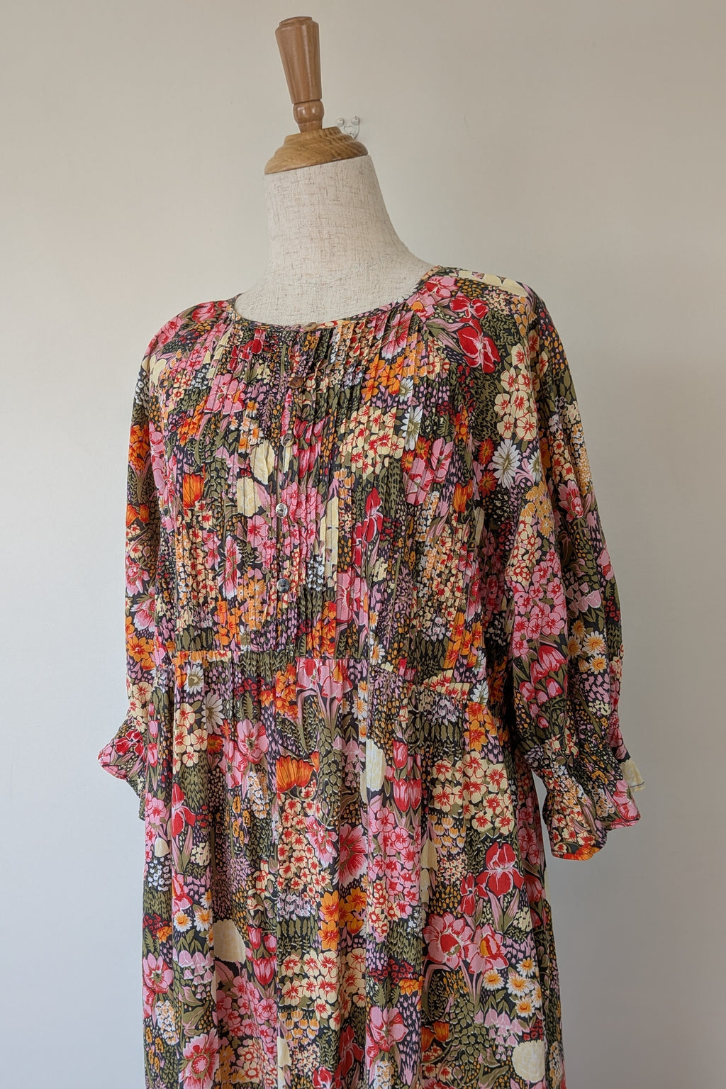 Fabrik Eden Floral Print Tiered Maxi Dress Size L