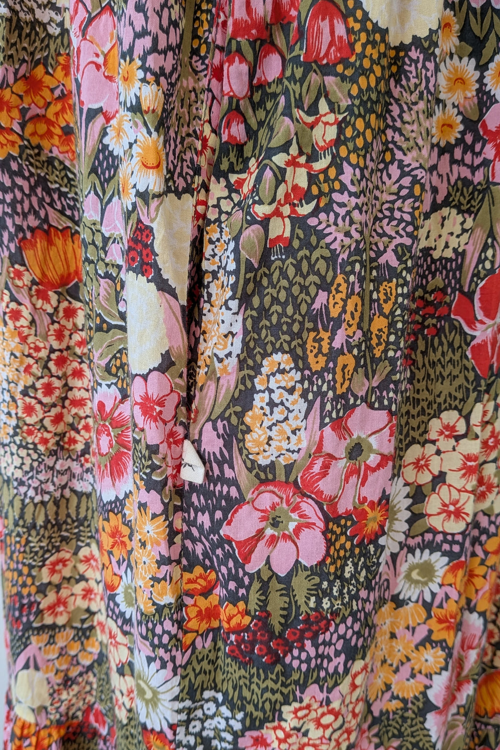 Fabrik Eden Floral Print Tiered Maxi Dress Size L