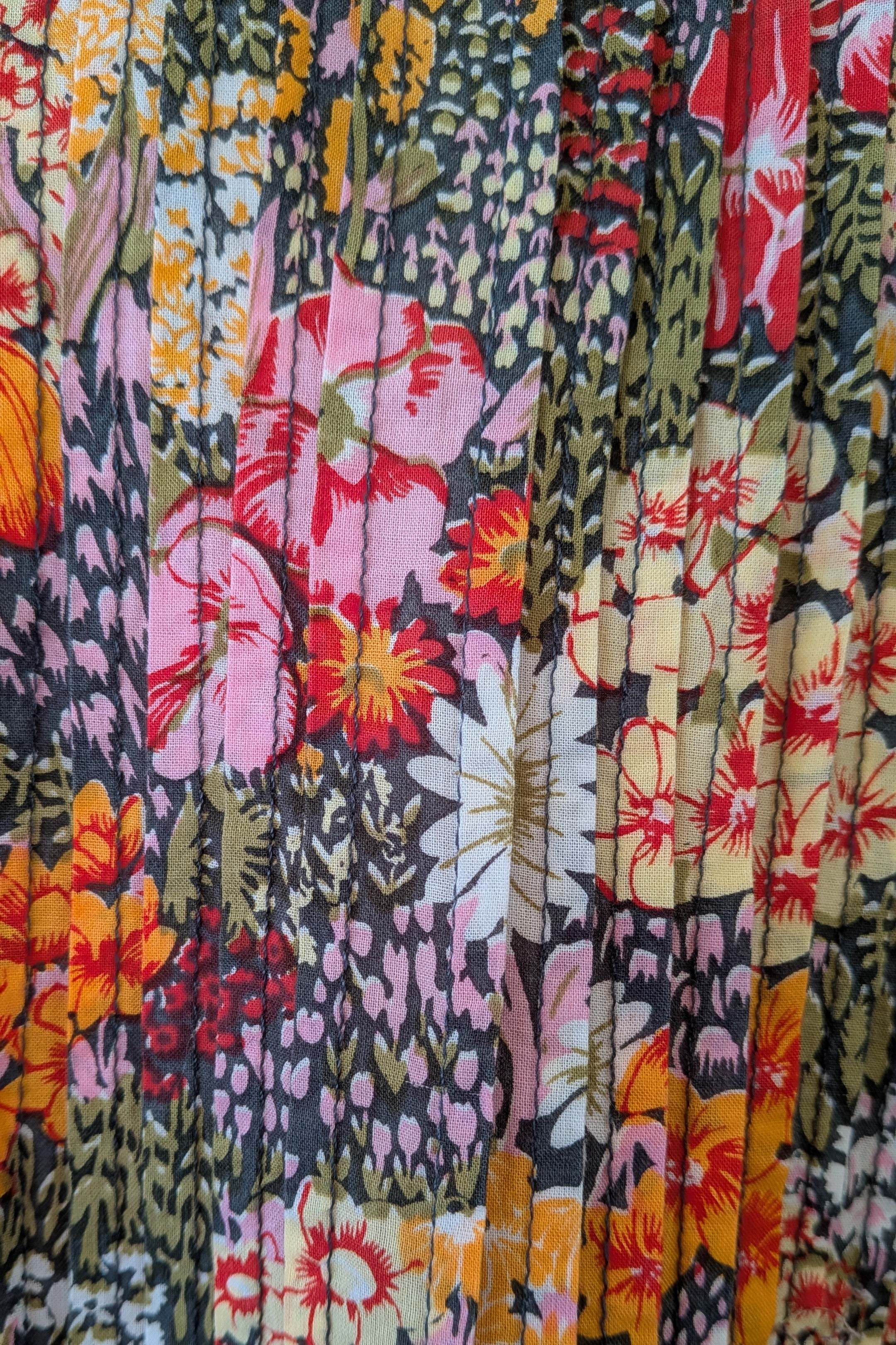 Fabrik Eden Floral Print Tiered Maxi Dress Size L