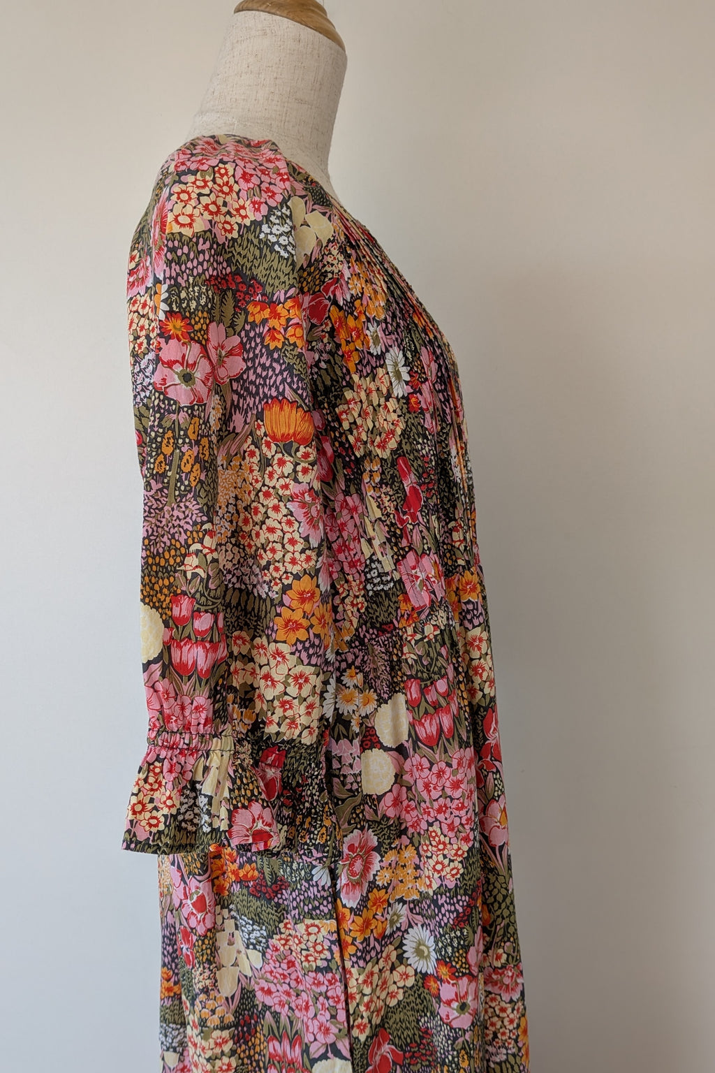 Fabrik Eden Floral Print Tiered Maxi Dress Size L