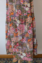 Fabrik Eden Floral Print Tiered Maxi Dress Size L