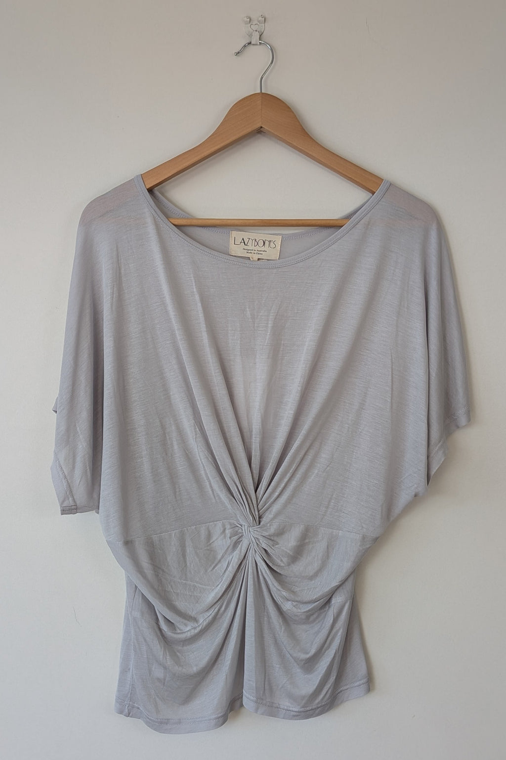 Lazybones Soft Grey Twist Front Dolman Top Size XL BNWT RRP $119