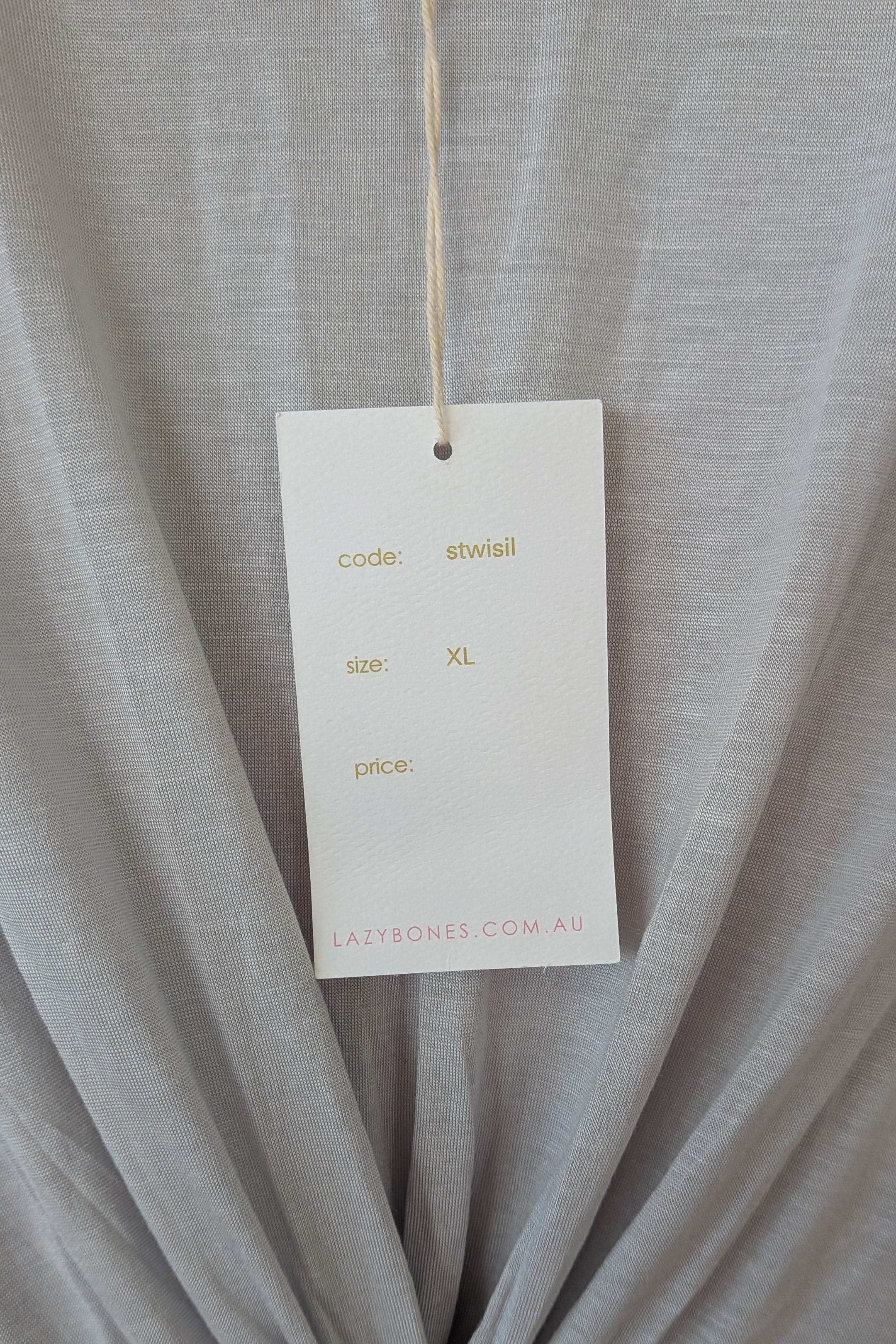 Lazybones Soft Grey Twist Front Dolman Top Size XL BNWT RRP $119