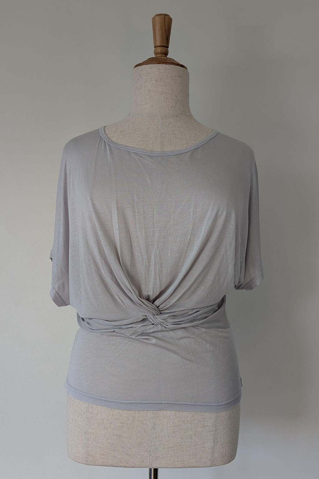 Lazybones Soft Grey Twist Front Dolman Top Size XL BNWT RRP $119