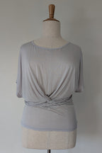 Lazybones Soft Grey Twist Front Dolman Top Size XL BNWT RRP $119