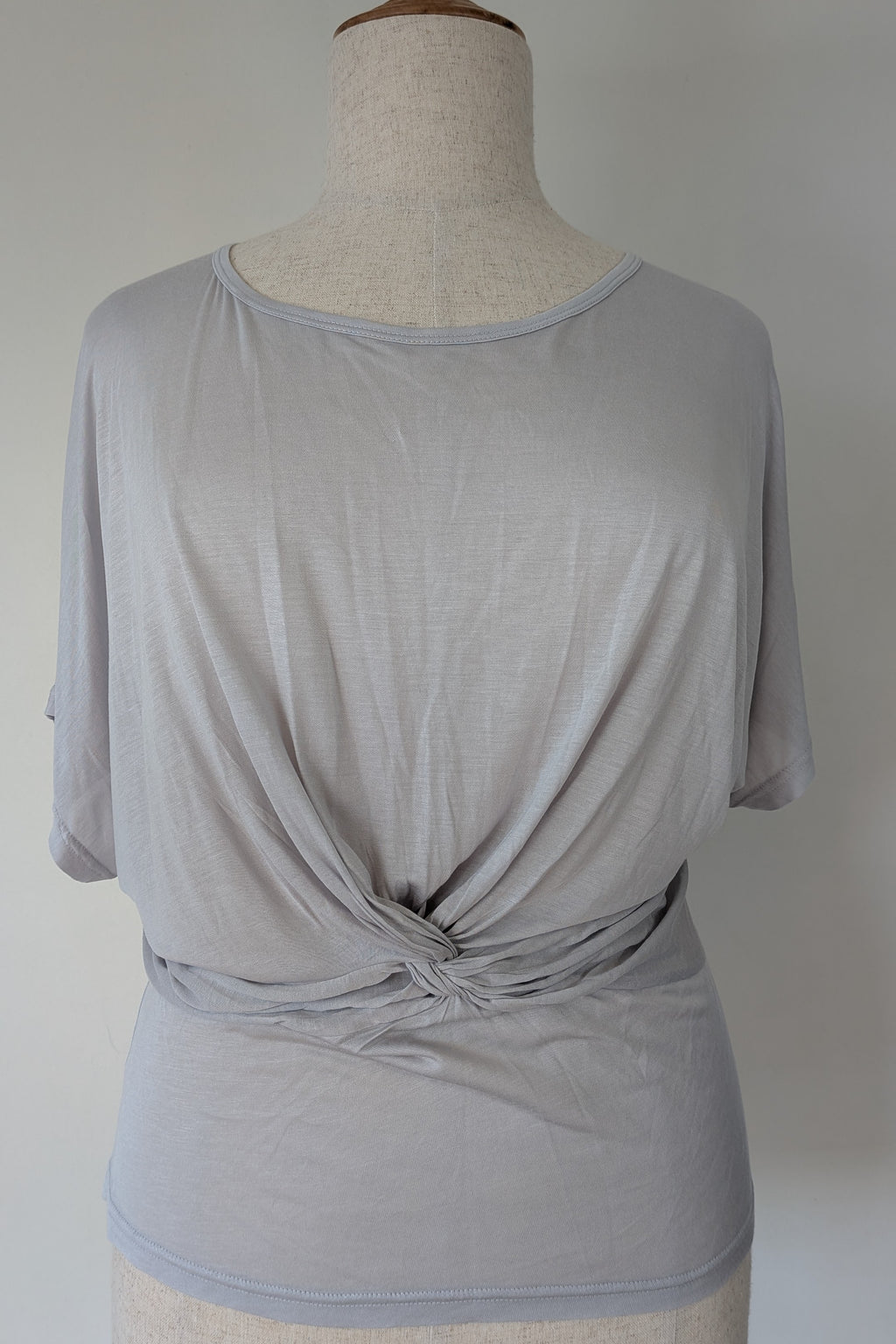 Lazybones Soft Grey Twist Front Dolman Top Size XL BNWT RRP $119