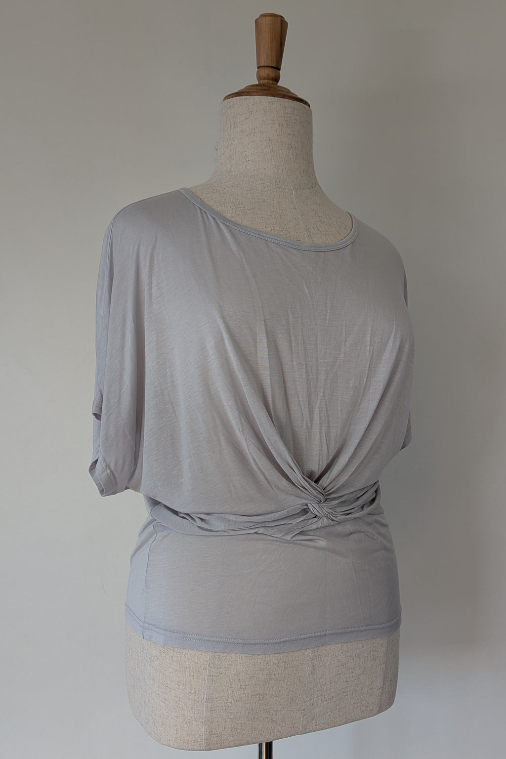 Lazybones Soft Grey Twist Front Dolman Top Size XL BNWT RRP $119