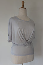 Lazybones Soft Grey Twist Front Dolman Top Size XL BNWT RRP $119