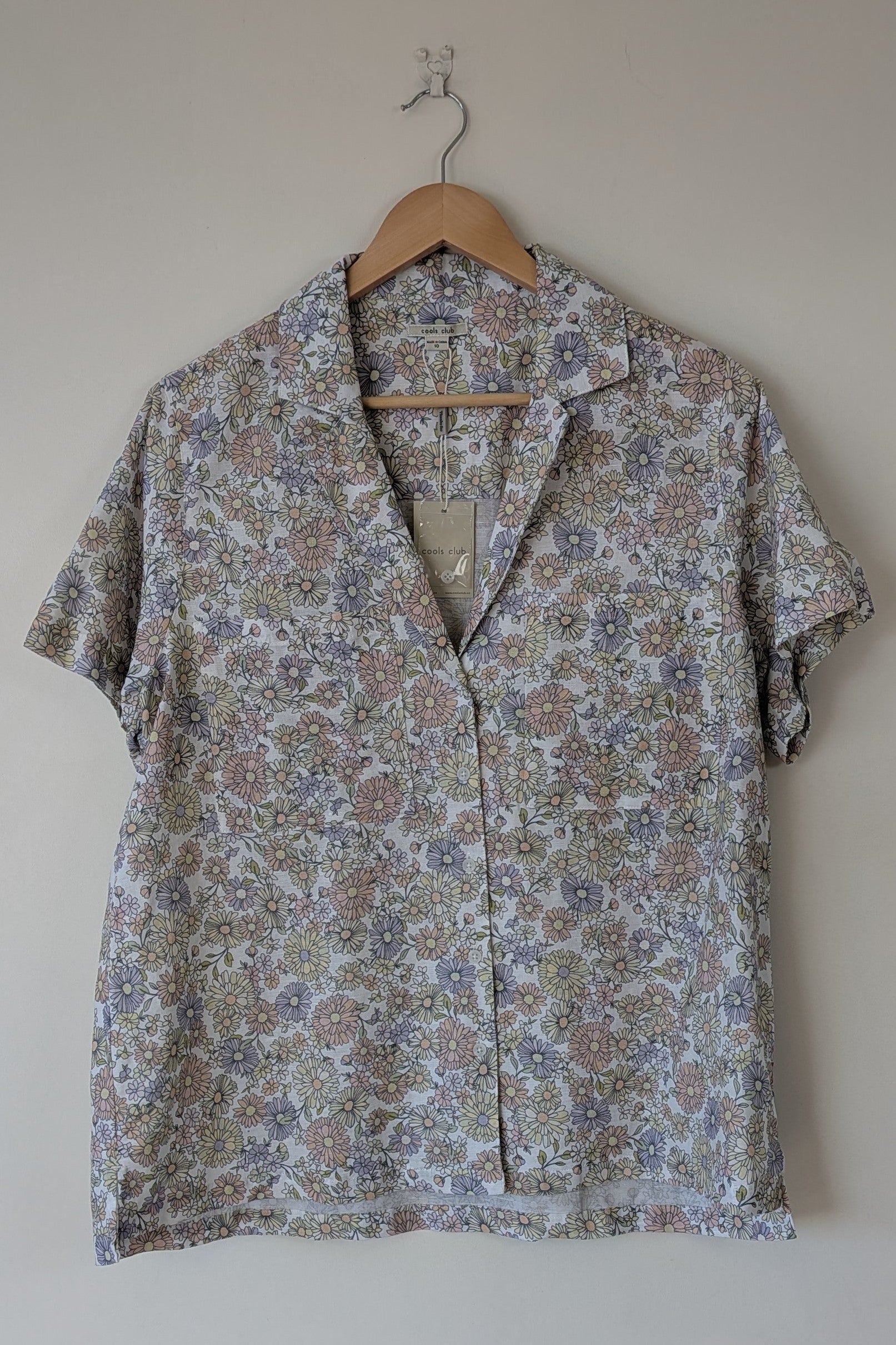 Cools Club Flower Power Safari Shirt Size 10 BNWT RRP $99
