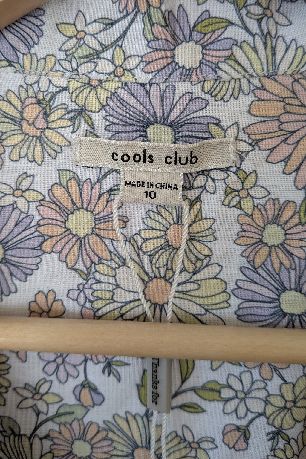 Cools Club Flower Power Safari Shirt Size 10 BNWT RRP $99