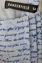 Dangerfield Read It Again Alice In Wonderland Pinafore Dress Size 14