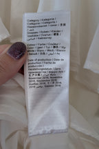 Lost Ink White Cold Shoulder Ruffle Dress with Daisy Mesh Embroidery Size 10