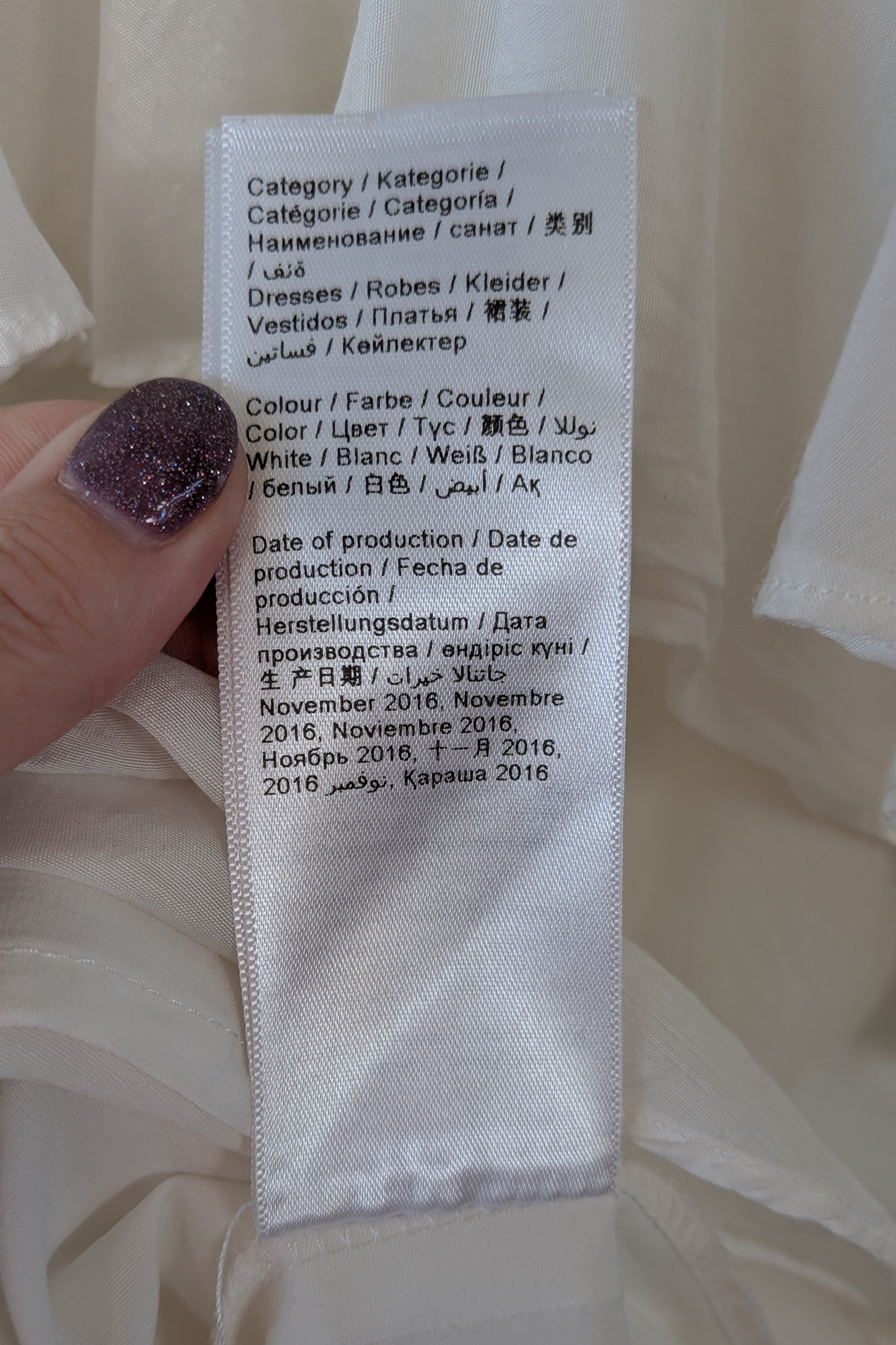 Lost Ink White Cold Shoulder Ruffle Dress with Daisy Mesh Embroidery Size 10