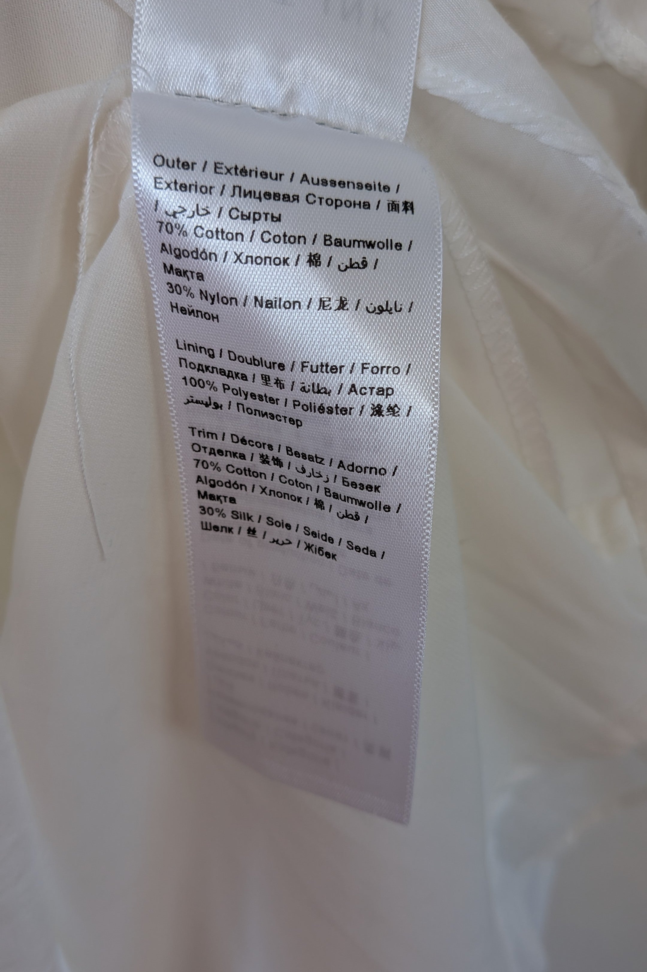 Lost Ink White Cold Shoulder Ruffle Dress with Daisy Mesh Embroidery Size 10