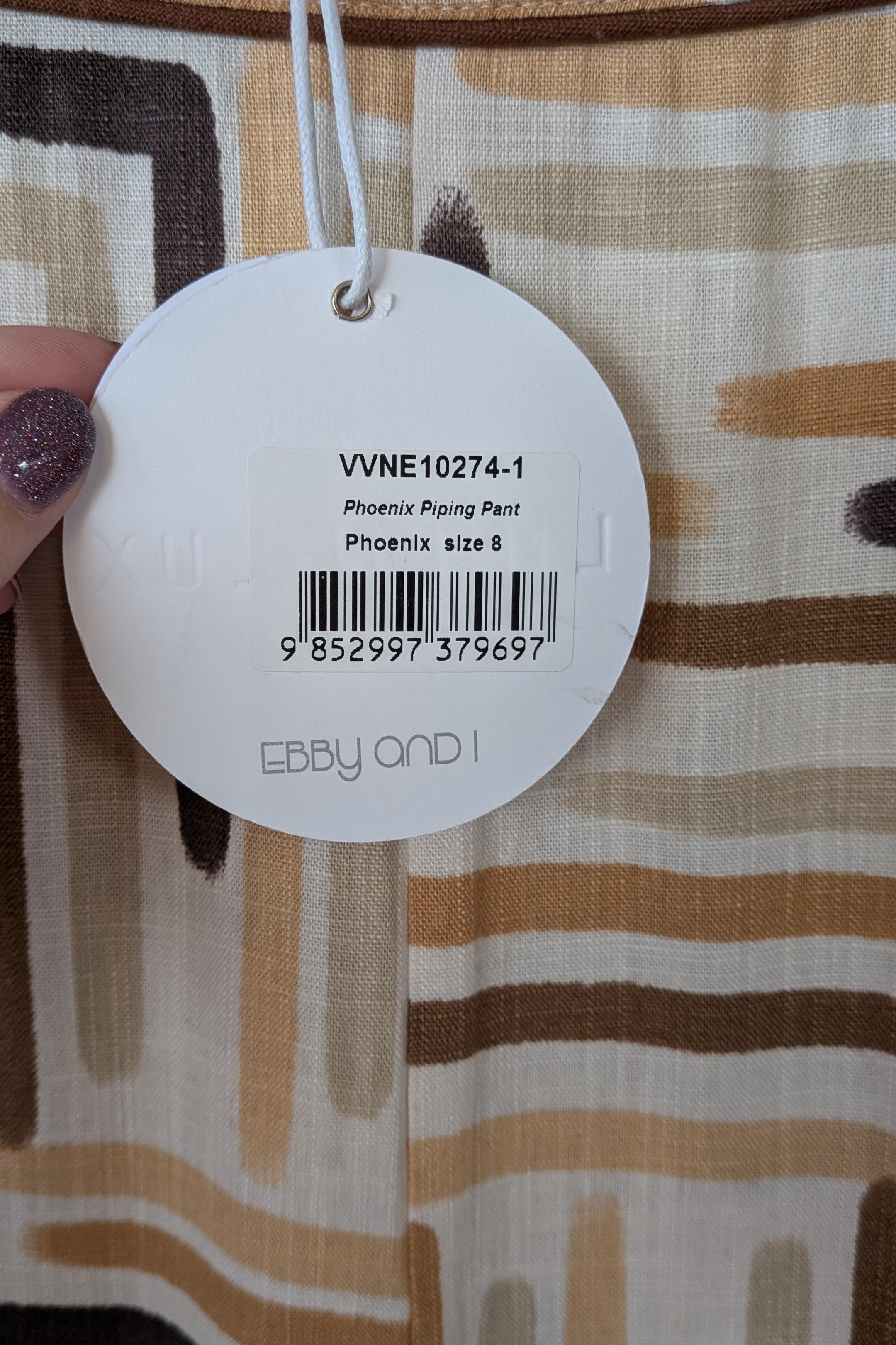 Ebby & I Linen Lux Phoenix Piping Pant Size 10 BNWT RRP $99.95