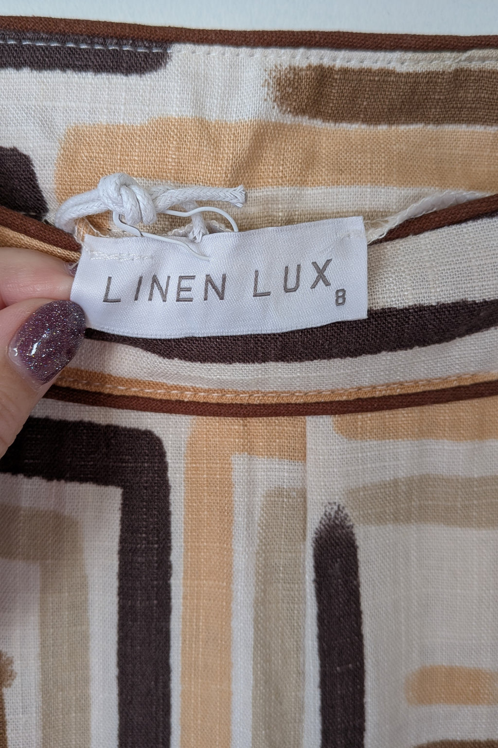 Ebby & I Linen Lux Phoenix Piping Pant Size 10 BNWT RRP $99.95