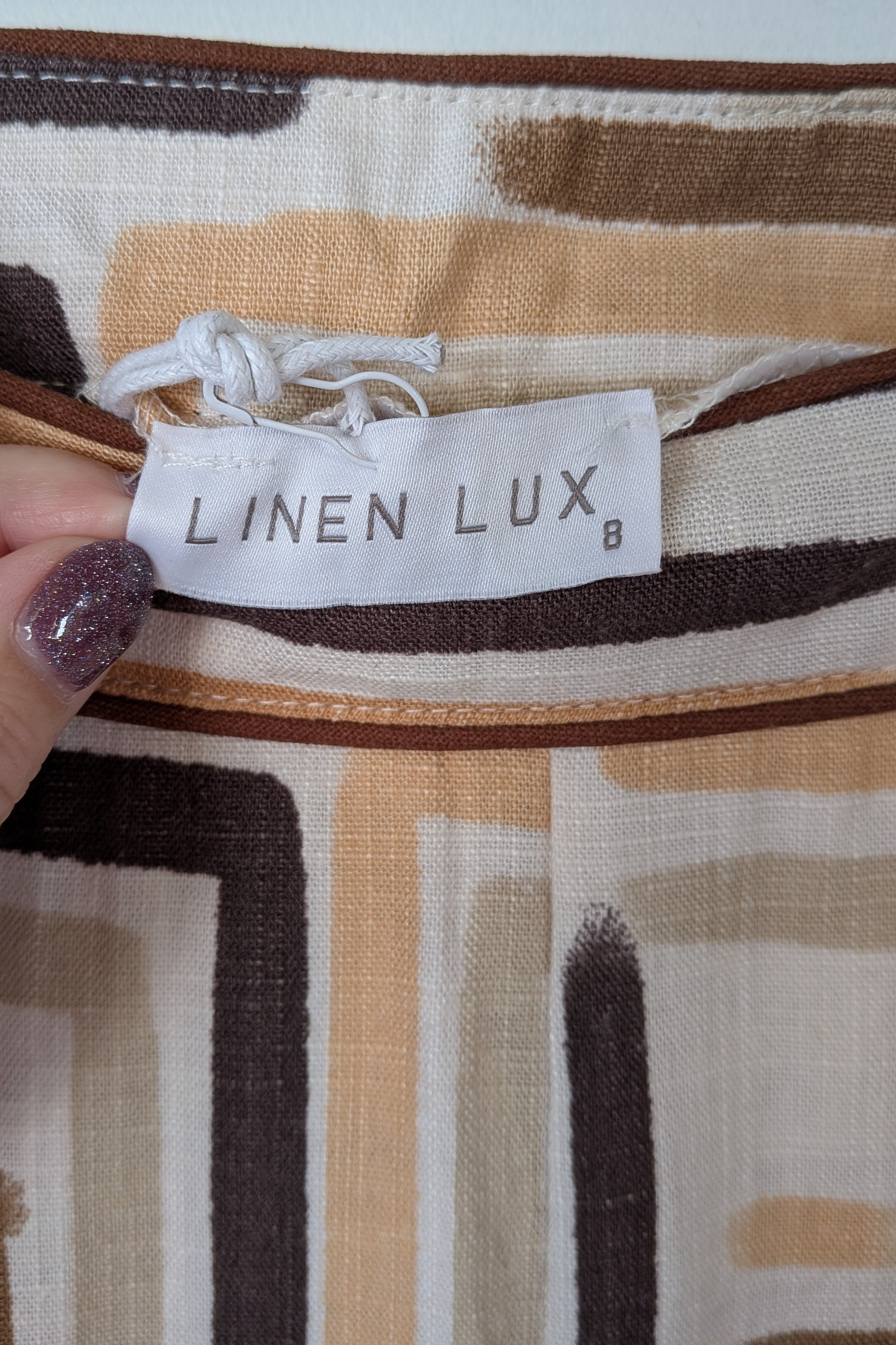 Ebby & I Linen Lux Phoenix Piping Pant Size 10 BNWT RRP $99.95