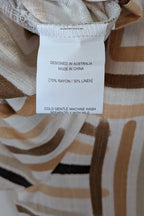 Ebby & I Linen Lux Phoenix Piping Pant Size 10 BNWT RRP $99.95