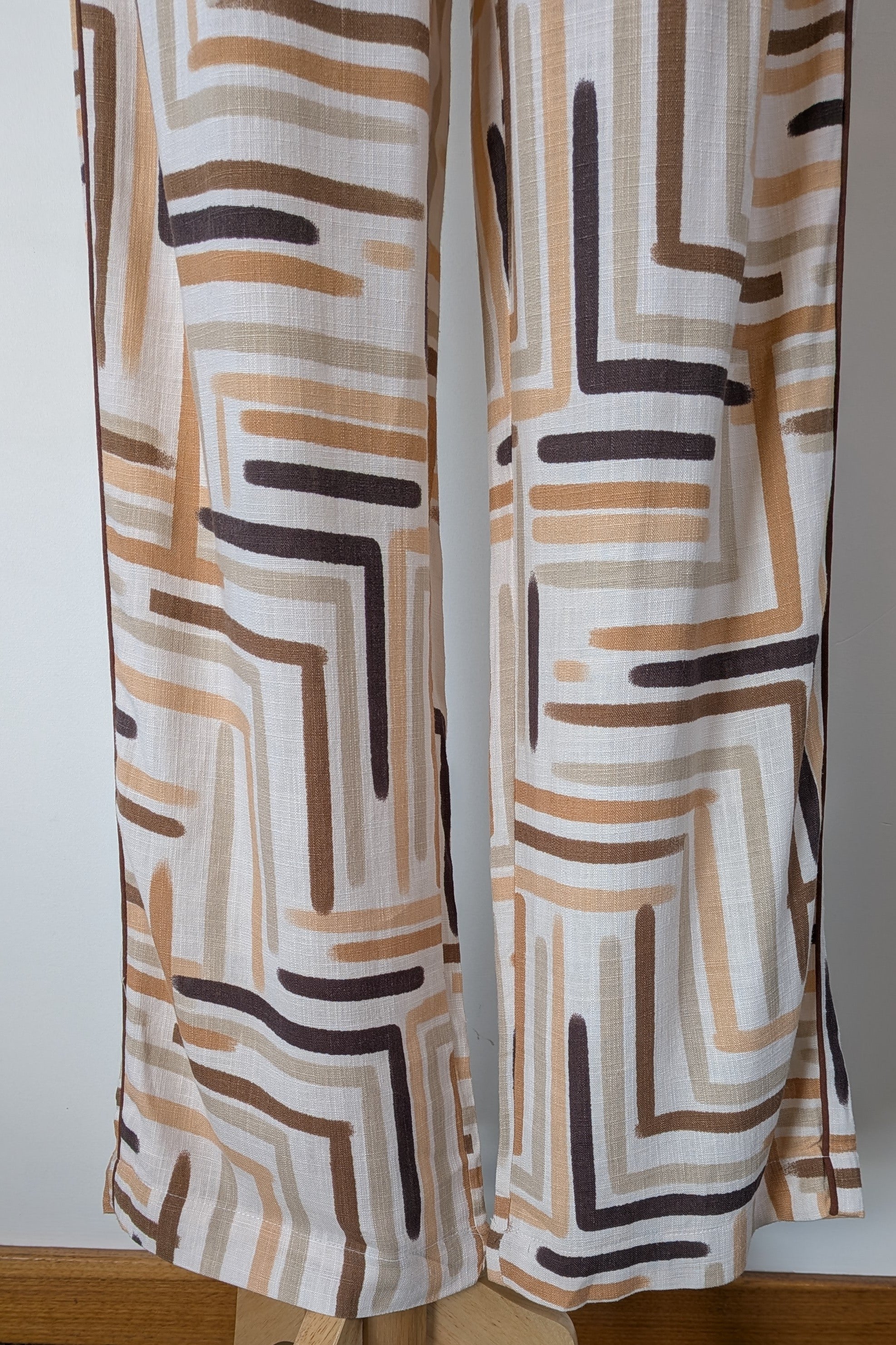 Ebby & I Linen Lux Phoenix Piping Pant Size 10 BNWT RRP $99.95