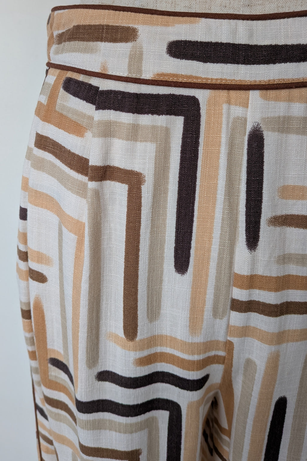 Ebby & I Linen Lux Phoenix Piping Pant Size 10 BNWT RRP $99.95