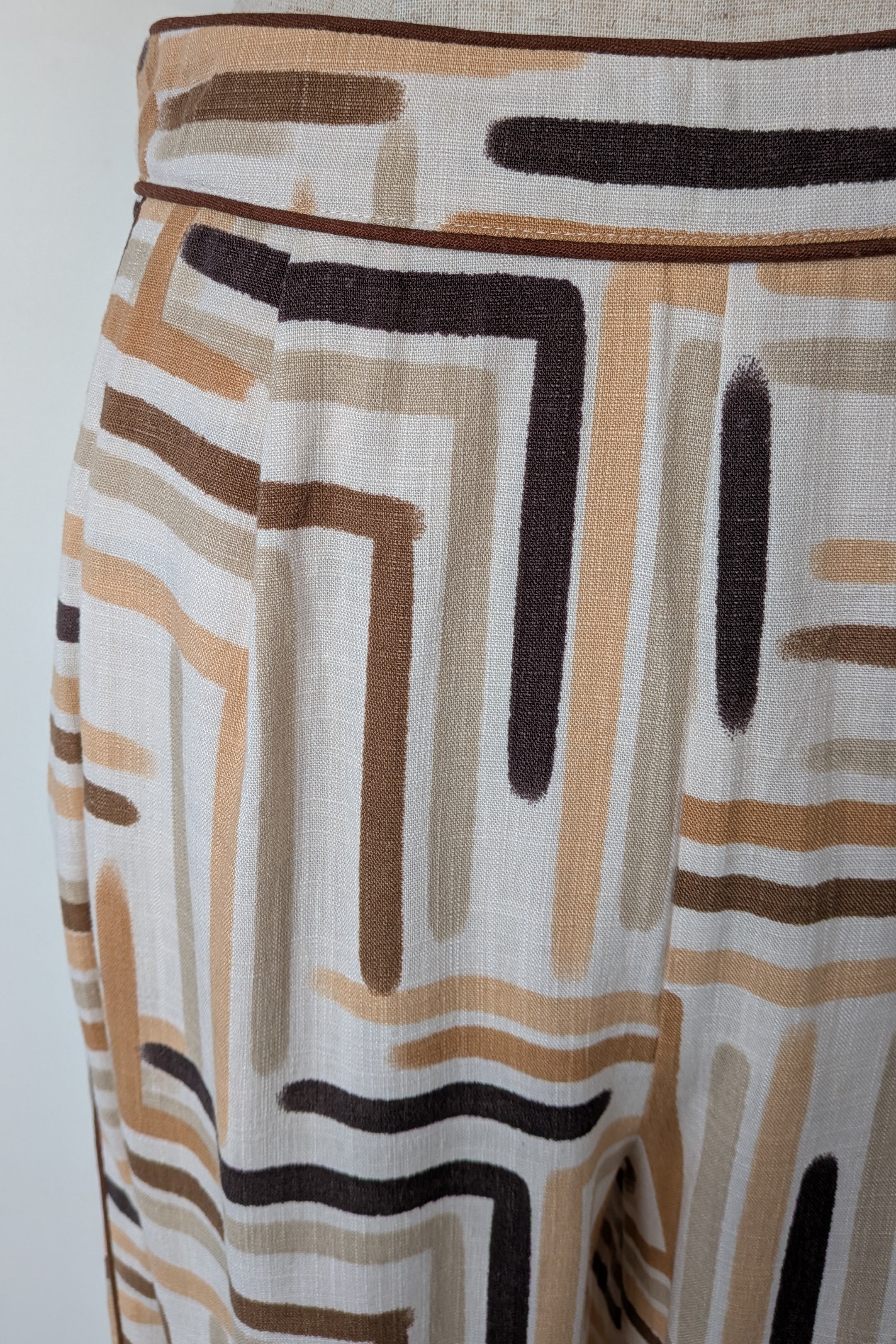 Ebby & I Linen Lux Phoenix Piping Pant Size 10 BNWT RRP $99.95
