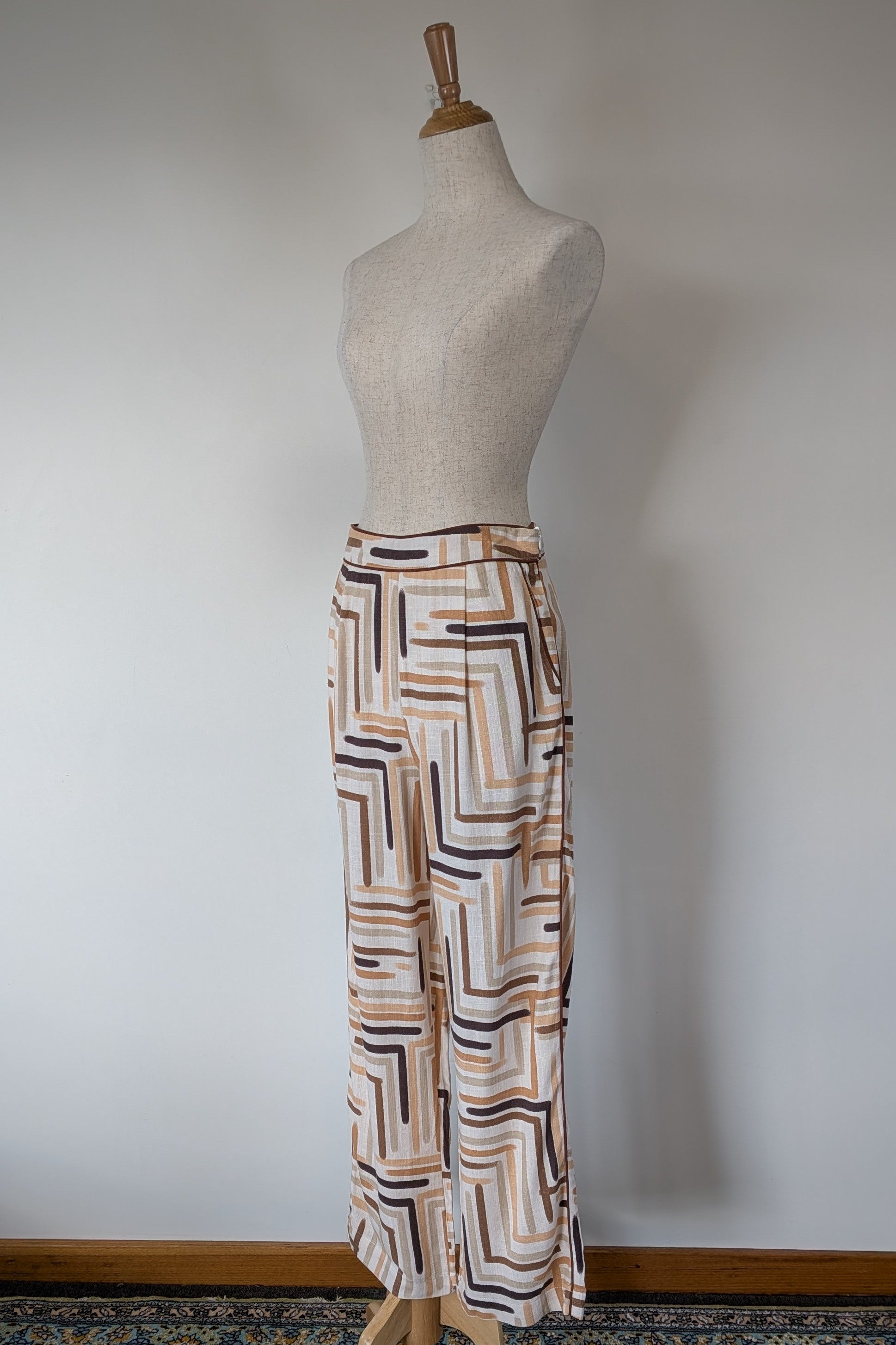 Ebby & I Linen Lux Phoenix Piping Pant Size 10 BNWT RRP $99.95