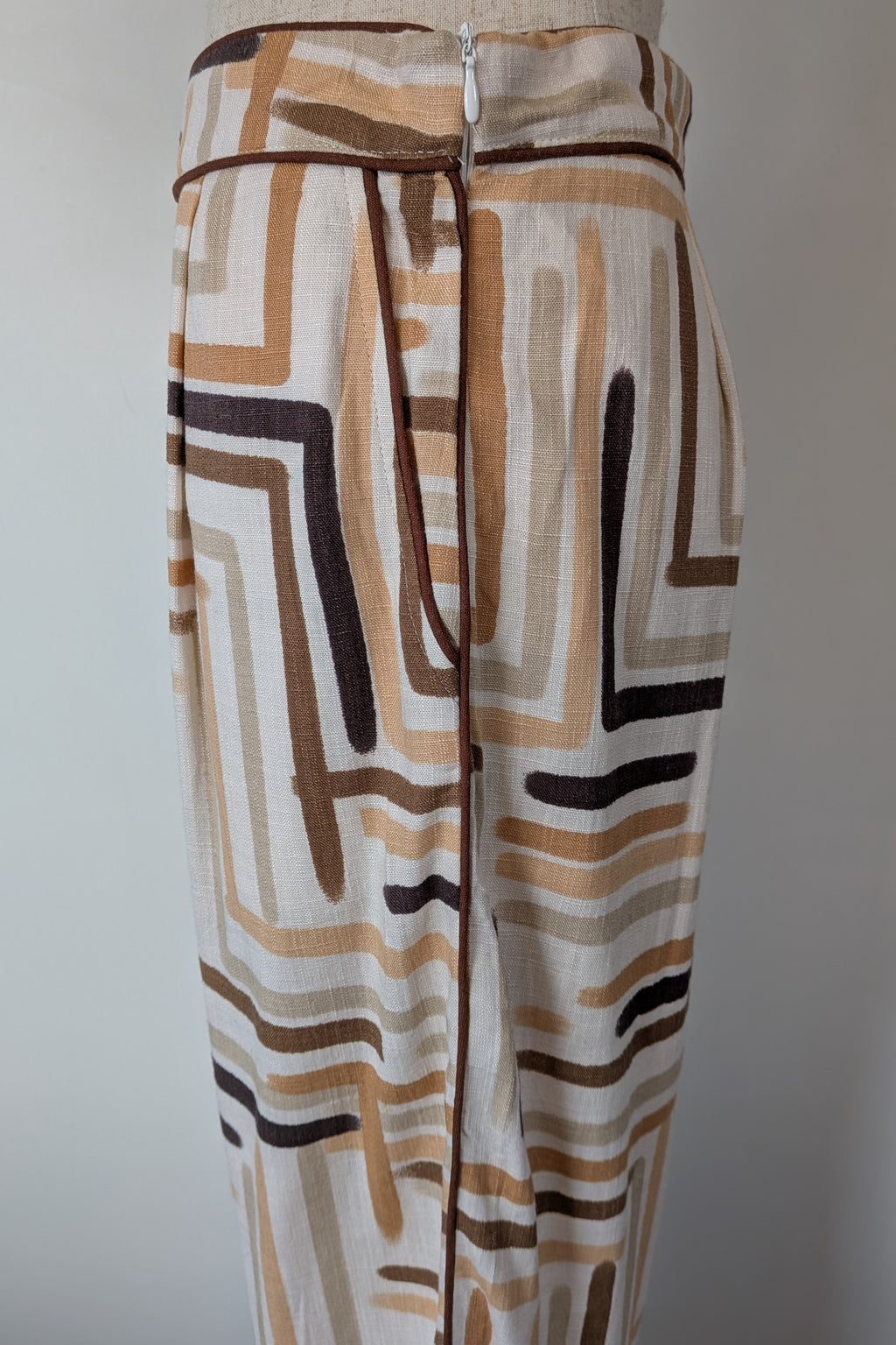 Ebby & I Linen Lux Phoenix Piping Pant Size 10 BNWT RRP $99.95