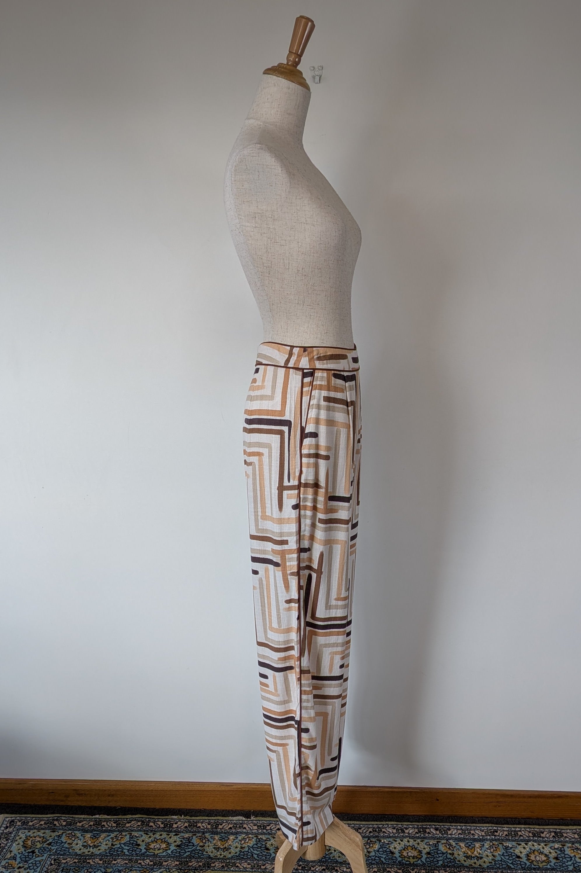 Ebby & I Linen Lux Phoenix Piping Pant Size 10 BNWT RRP $99.95