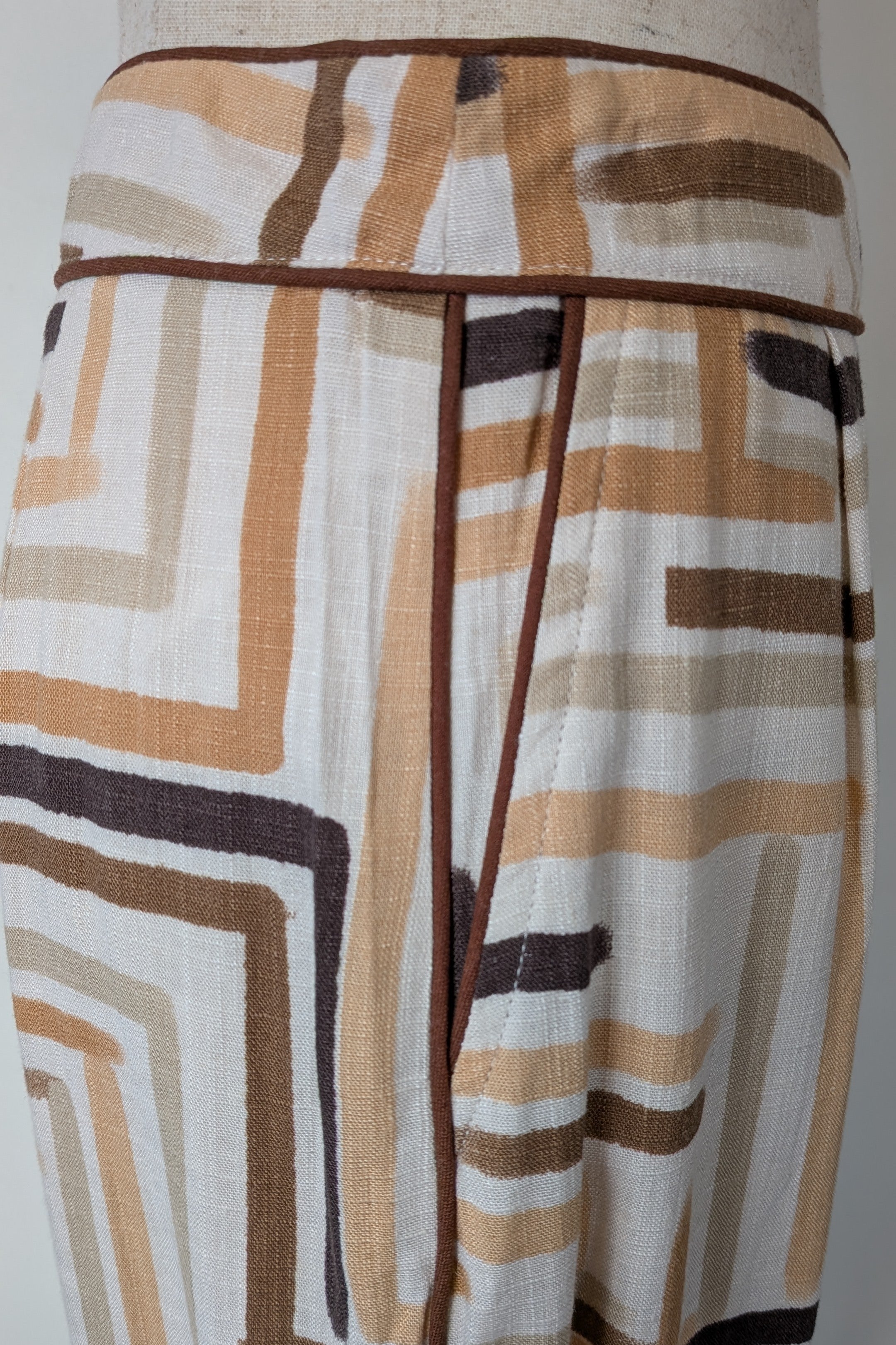 Ebby & I Linen Lux Phoenix Piping Pant Size 10 BNWT RRP $99.95