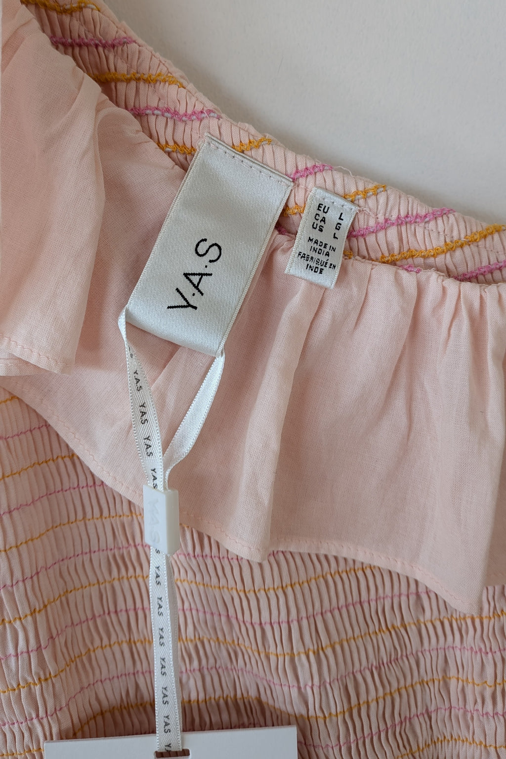 Y.A.S Yasfinna Embroidered One Shoulder Ankle Maxi Dress in Pearl Blush Size 12 BNWT RRP $199.95