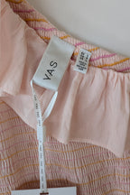 Y.A.S Yasfinna Embroidered One Shoulder Ankle Maxi Dress in Pearl Blush Size 12 BNWT RRP $199.95