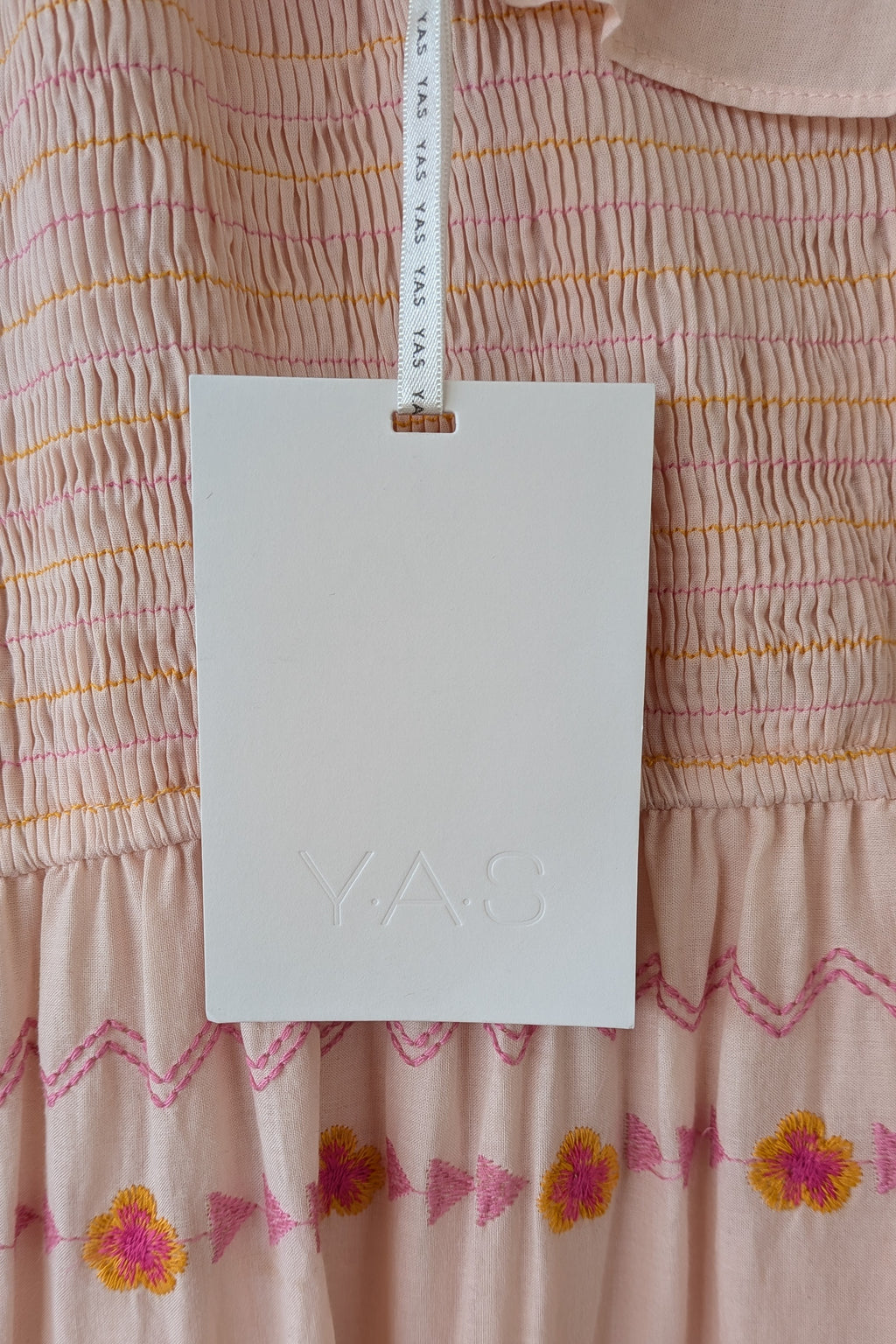 Y.A.S Yasfinna Embroidered One Shoulder Ankle Maxi Dress in Pearl Blush Size 12 BNWT RRP $199.95