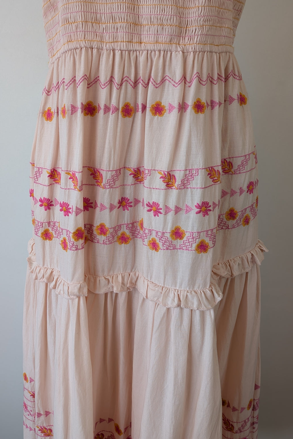 Y.A.S Yasfinna Embroidered One Shoulder Ankle Maxi Dress in Pearl Blush Size 12 BNWT RRP $199.95